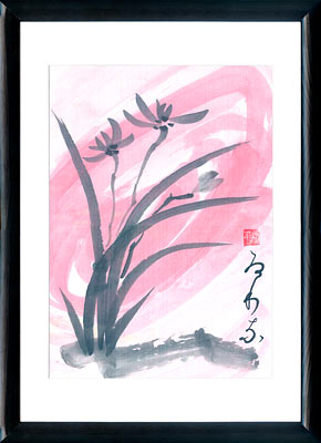 Pittura Sumi-e Orchidea